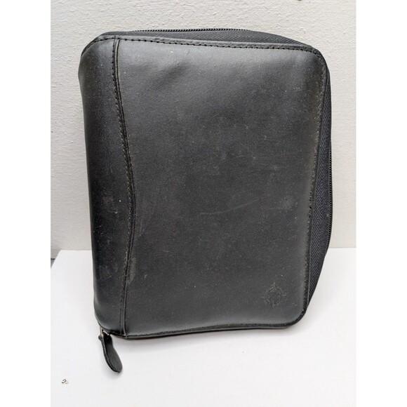 Franklin Covey Spacemaker Genuine Leather Black 6 Ring 1” Binder Rings - Picture 1 of 9